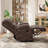 Heald 40.94"W Upholstered Swivel Rocker Recliner-1191926214