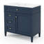 Meuble-lavabo 36 po avec armoire à pharmacie, 2 portes et 4 tiroirs, lavabo simple-1022410756