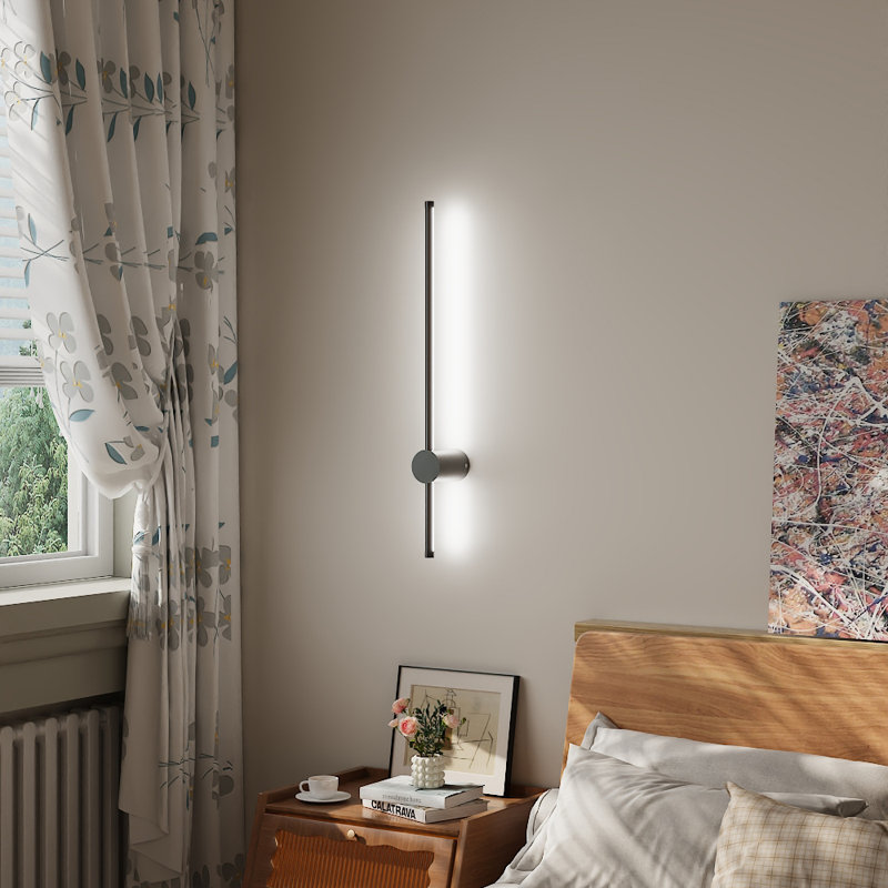 Wall Sconce, 372 Lumens, Black, 60cm H x 6cm W x 9.7cm D