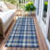 Washable Plaid Indoor / Outdoor Rug