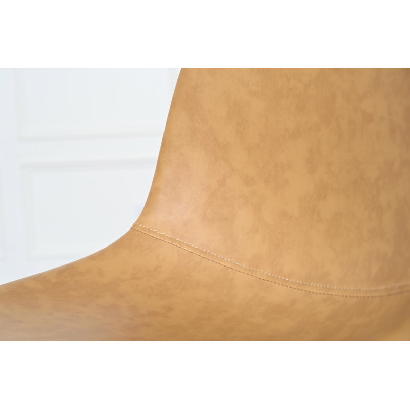 Oslo Upholstered Counter Stool with Metal Frame, Camel