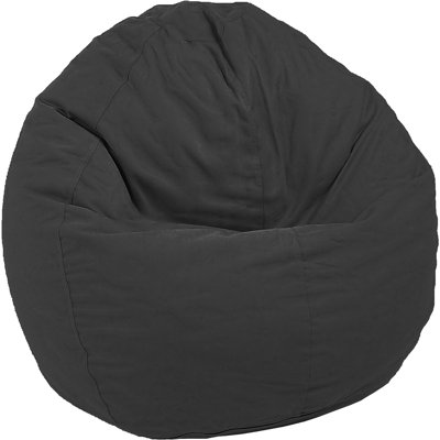 Comfy Cotton Bean Bag Chair | Filled w/Polystyrene Beads & CertiPUR Foam | Perfect for Adults, Teens & Kids