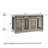 Multifunctional TV Stand Dog Crate with Double Spaces, Ideal for Multiple Dogs and Home Decor, Featuring Storage and Comfort-1943693322