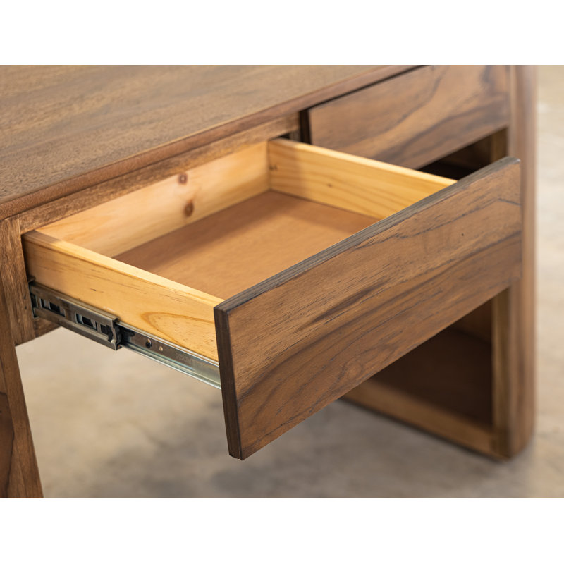 2 Drawer, Desk, Brown