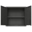 Armoire de rangement murale en métal avec 2 portes verrouillables, 1 tablette réglable et 1 tiroir ouvert pour l'entrepôt de garage, le bureau, assemblage requis