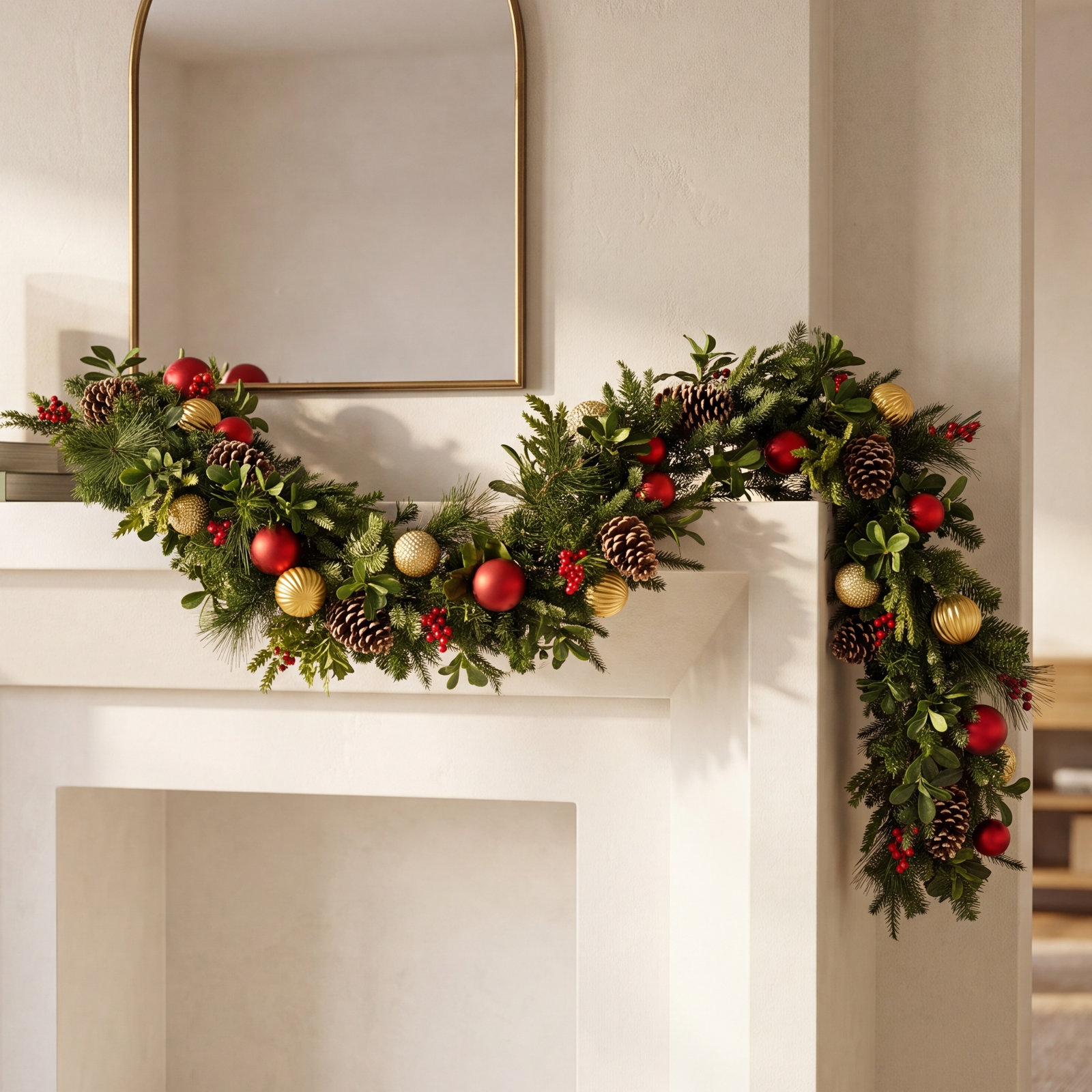 108" Pre-Lit Homestead Christmas Garland