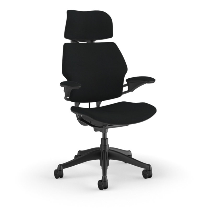 Freedom Headrest Ergonomic Task Chair - Guest, Black - 19