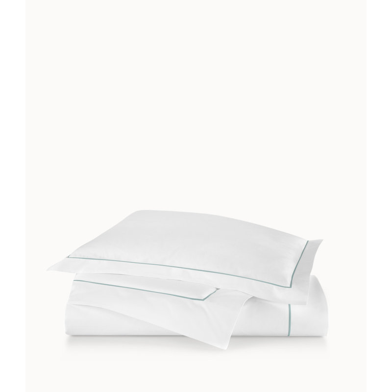 Boutique 100% Cotton Percale Duvet Cover, Queen Duvet, White/Pearl
