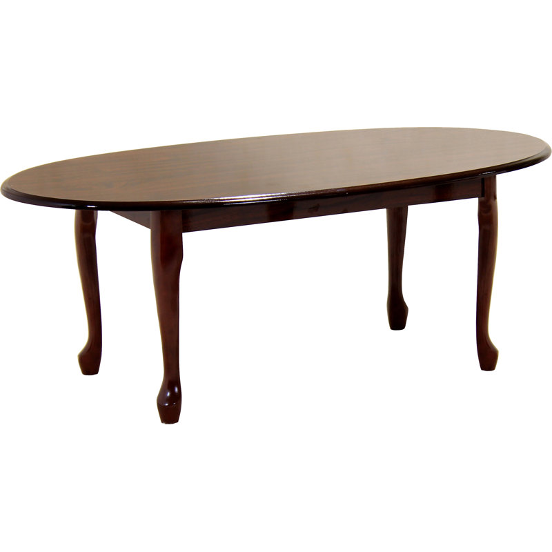 Ackermann Solid Wood Four Leg Coffee Table, Mahogany