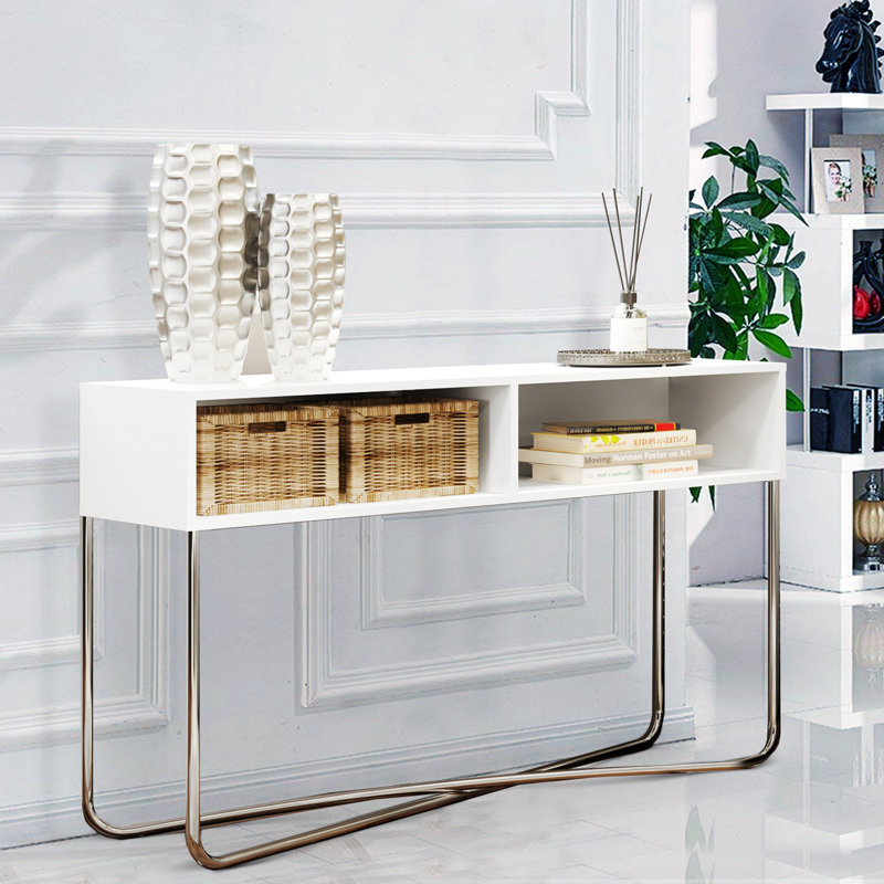 Console 30,02 po, base en métal, table d'entrée