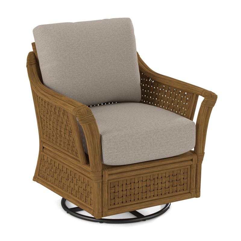 Fauteuil pivotant large de 32 po Boca, Tissu beige performant - 0851-73, La Havane
