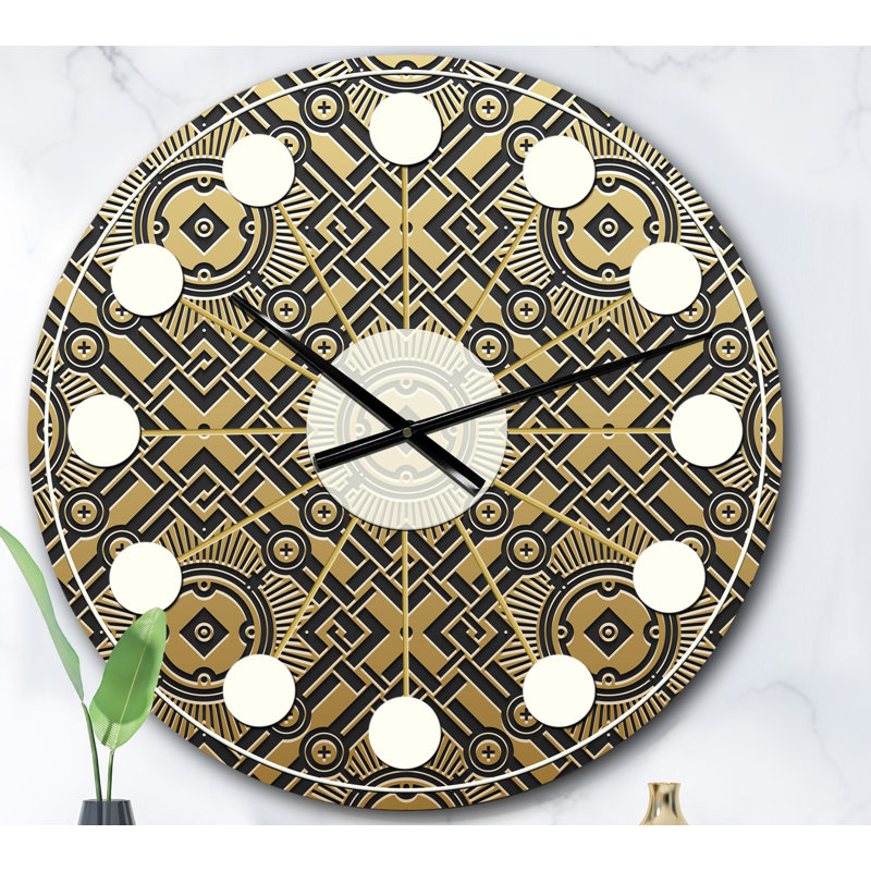 Horloge murale Golden Luxury, Surdimensionné