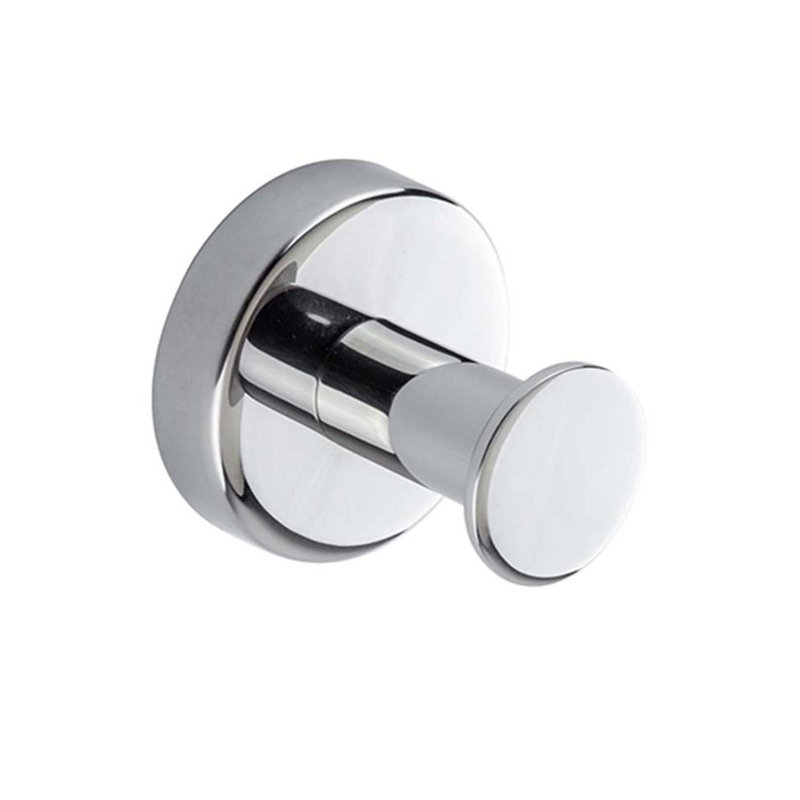 Styl Single Wall Mounted Robe Hook, Polished Stainless Steel
