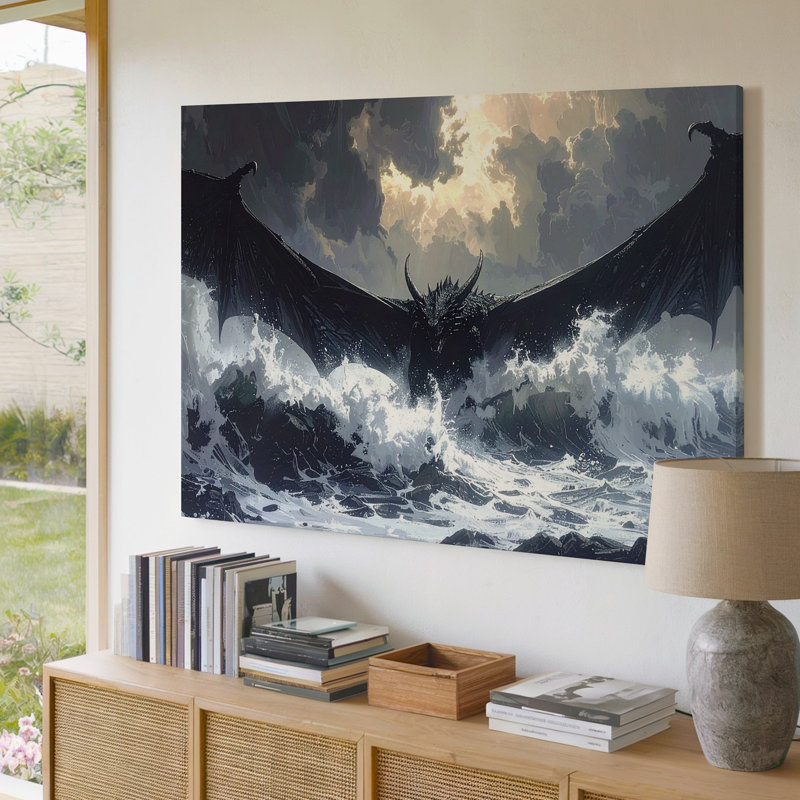 Toile, Stormborn Dragon, H 30 po x l 30 po