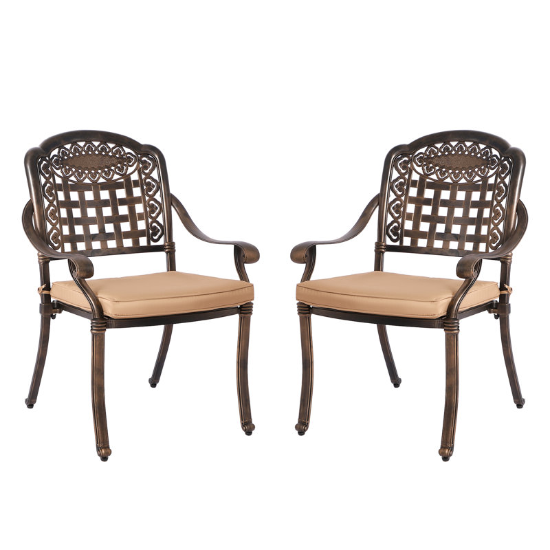 Chaise de patio avec coussin Gladding