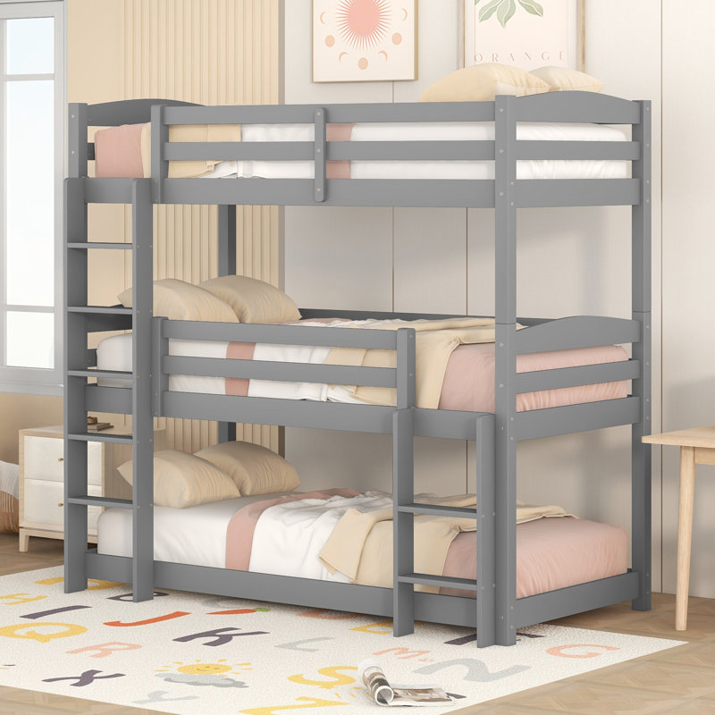 90 X 190cm Bunk Bed, Grey