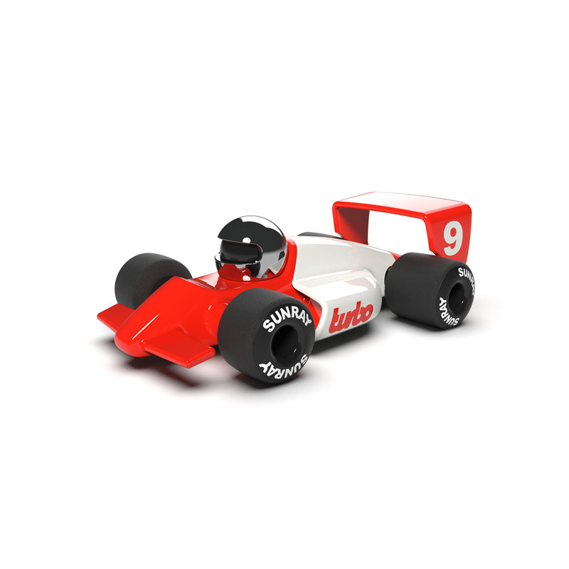 Voiture Turbo Verve laser rouge, Blanc et rouge