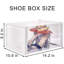 Boîte à chaussures de rangement pliable empilable