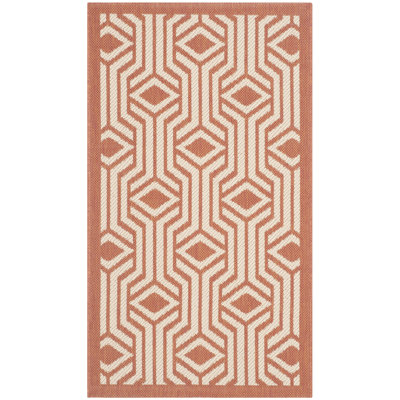 Soldado Looped Orange/Beige Indoor/Outdoor Rug