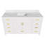 Meuble-lavabo moderne avec comptoir en quartz blanc de Carrare-496538688-496538719