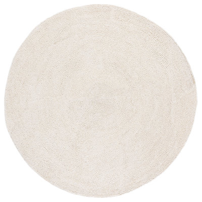 Tapis ivoire en laine et en coton touffeté à la main Novelty