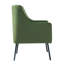 Chaise d'appoint Sune, velours vert foncé doux et pieds en métal noir mat-112254137