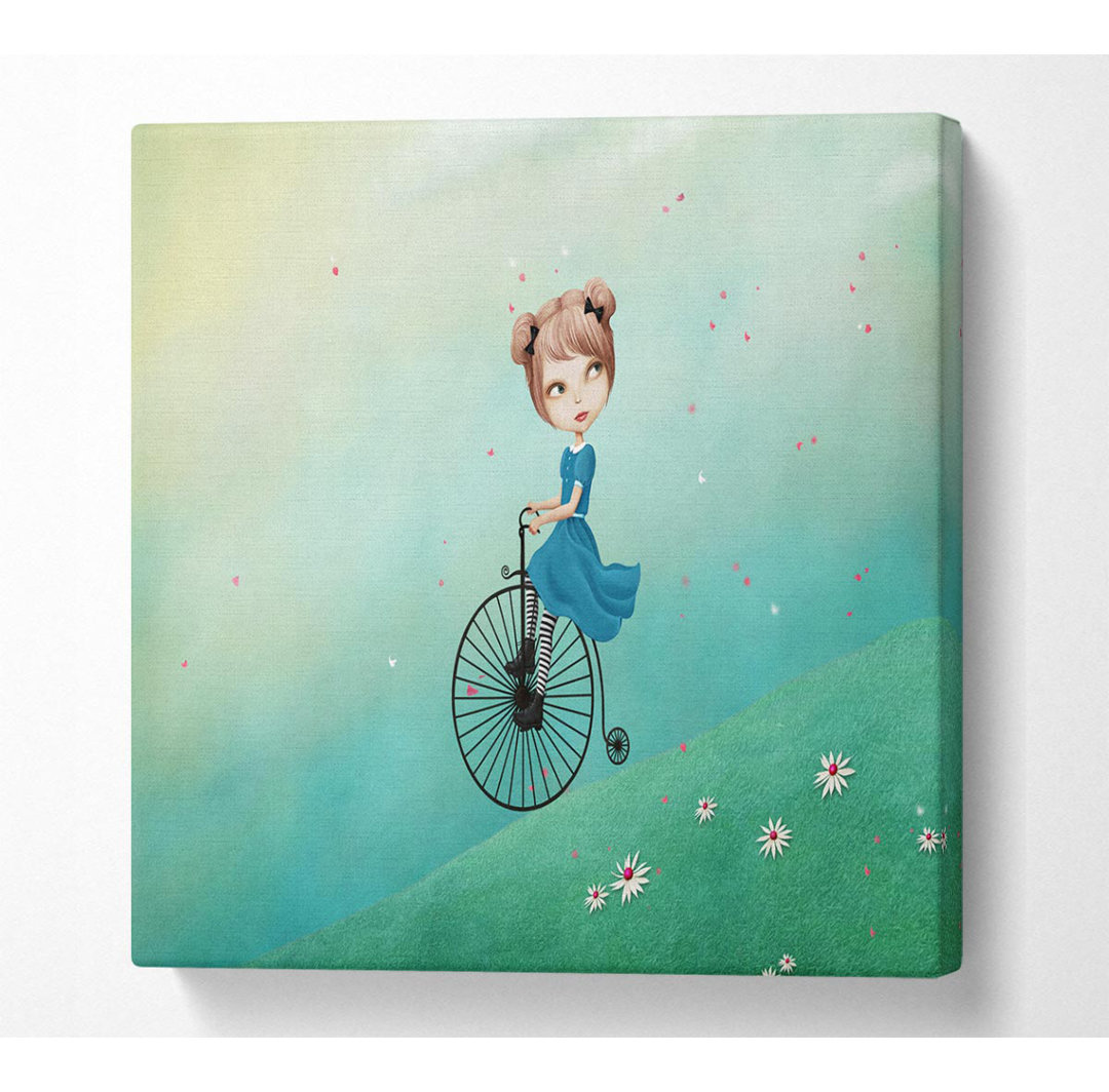 Alice im Wunderland Penny Farthing - Kunstdrucke auf Leinwand