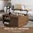 Lift Top Coffee Table, 31" Square Center Table With Sliding Door, Space-saving Fluted Coffee Desk With Hidden Storage Compartment And Shelf, For Living Room, Home Office-1139581658