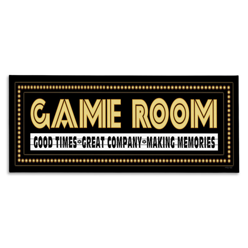 Arcade Game Room Quote Vintage Style Sign by Cindy Jacobs - Textual Art, 24" W x 10" H