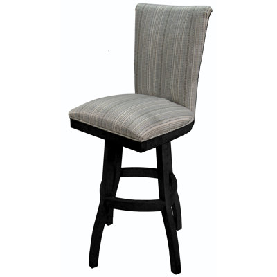 Irminger Swivel Upholstered Counter Stool with Solid Wood Frame