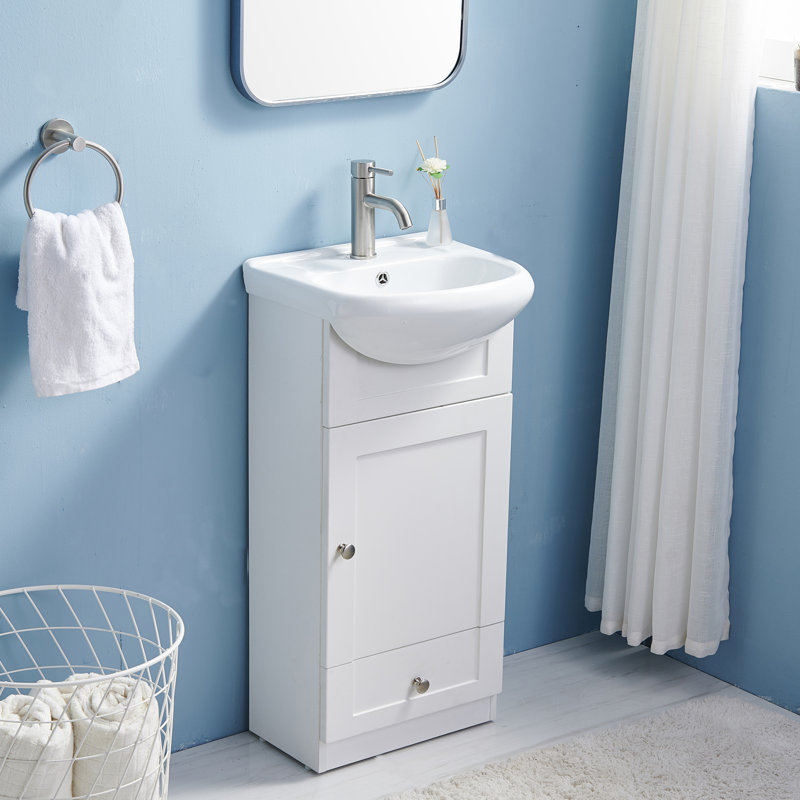 Ensemble de meuble-lavabo simple blanc 18 po