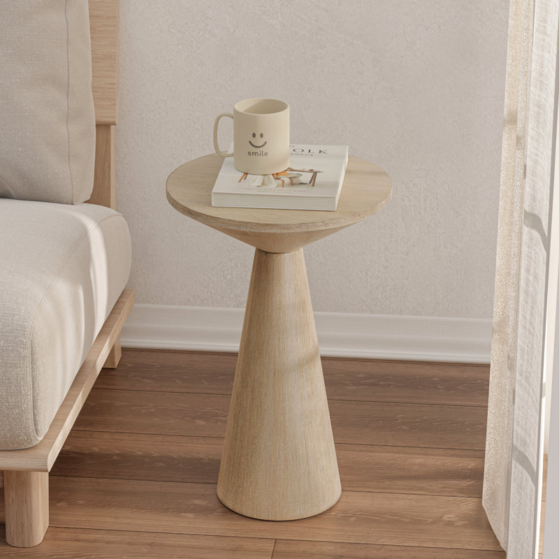 Bozovich Solid Wood End Table, Light Wood