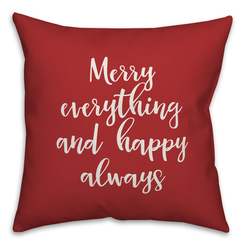  Housse et insert de coussin carré Merry, Rouge, Housse de coussin
