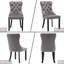Velvet Upholstered Side Chair in Grey