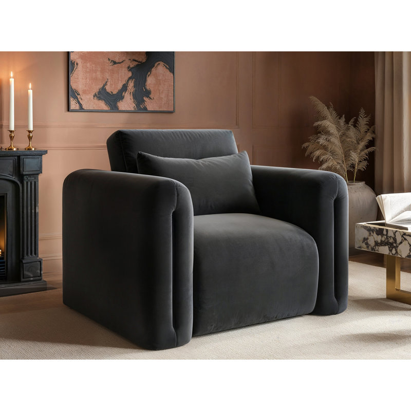 Upholstered Accent Chair, Grey