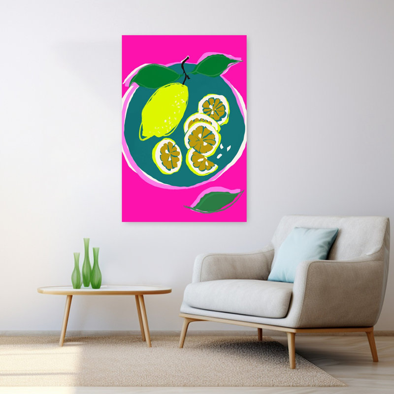 Art mural NeonlemonstillLife, H 48 po x l 32 po