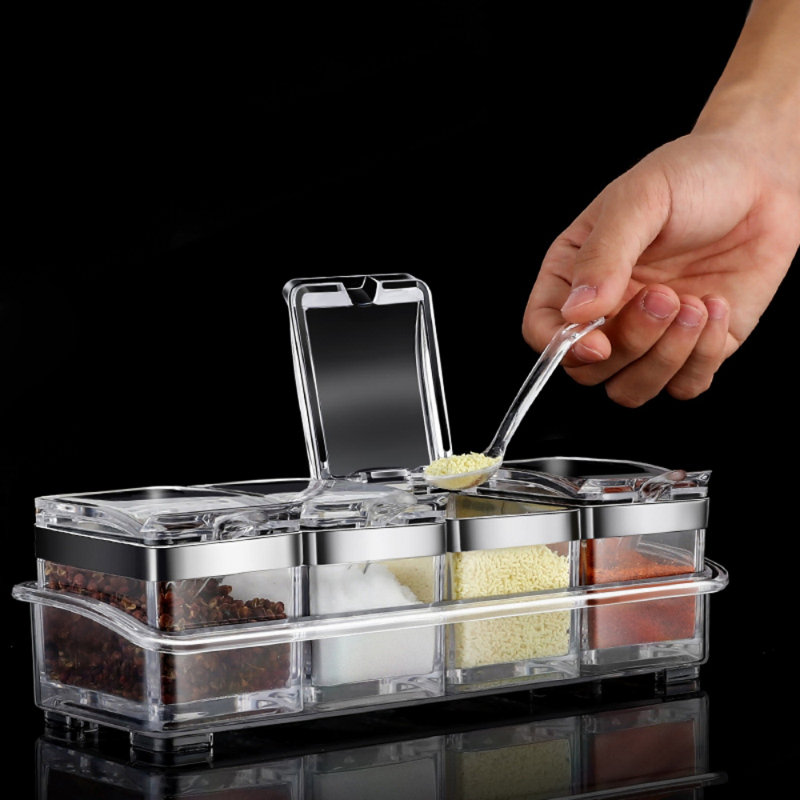 Freestanding Spice Jar & Rack Set