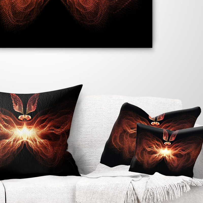  Coussin lombaire papillon abstrait