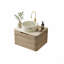 Meuble-lavabo de 24 po avec lavabo, armoire de rangement flottante en contreplaqué avec tiroir, lavabo en céramique à motif de pierre et plateau en pierre à motif de travertin, pré-assemblé