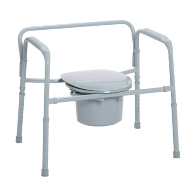 Heavy Duty Bariatric Folding Bedside Commode Chair