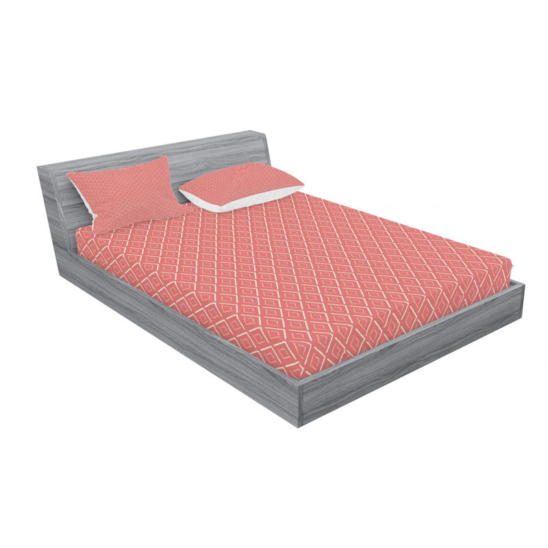 Ensemble de draps Little Symmetric Summer Gingham, Ensemble de drap pour grand lit avec drap-housse, Geometric