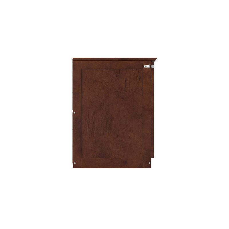 Westfield Low Profile Wood Murphy Bed Chest with 6" Mattress, Walnut