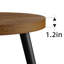 Table de bout ronde avec 3 pieds et 2 niveaux de rangement-527450032