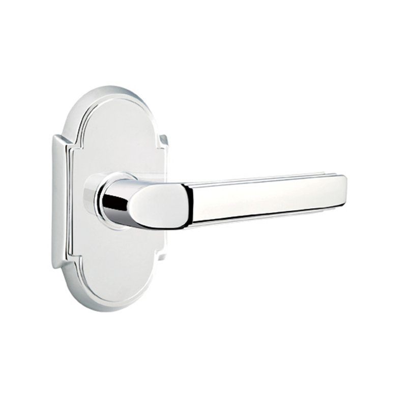 Poignée de porte avec rosette Milano Passage (Hall & Closet), Droite, Chrome brillant