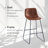 Modern PU Leather Bar Stools with Cushioned Seat – Comfortable Counter Height Kitchen Island Seating,  Set of 2-936272304-936272316-908973587