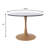 Kroeker 35'' Modern Round Dining Table – Durable MDF Top And Wood-Transfer Steel Base For Kitchen, Dining Room, Or Cafes-1099531403-1099531406