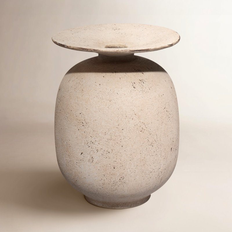 Highland Handmade Ceramic Table Vase, Off White