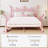 Retro Style Teen Girls Dream Crown Shaped Metal Platform Bed, No Box Spring Needed-1637843988-1637844014
