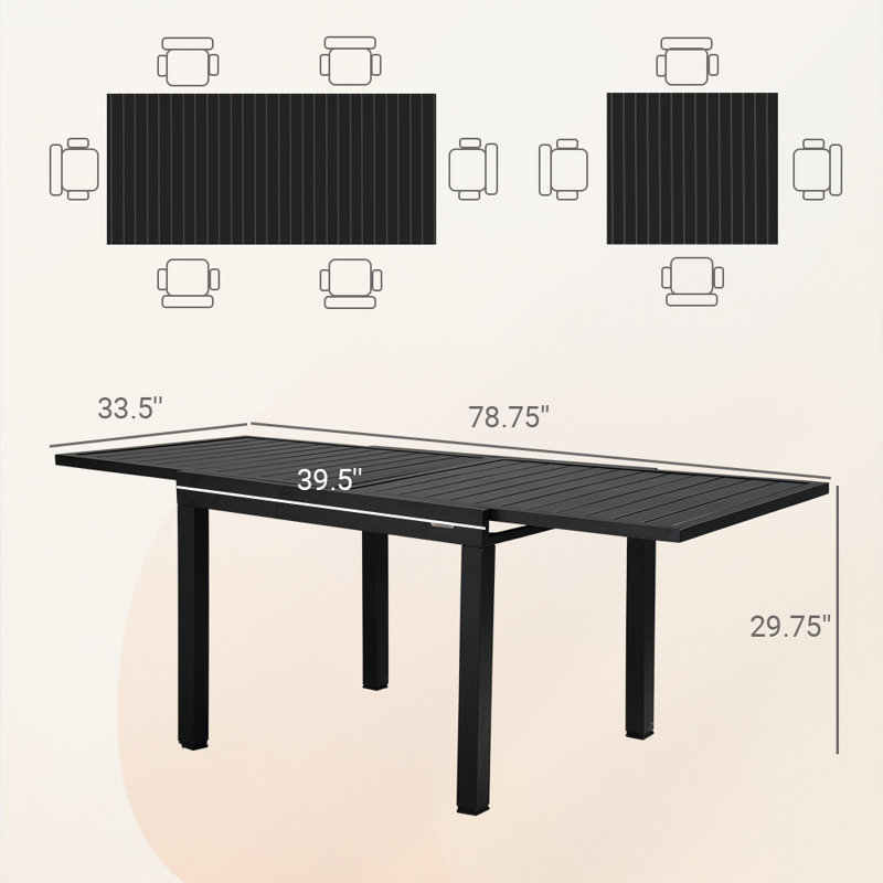 Aiden Powder Coated Steel Dining Table