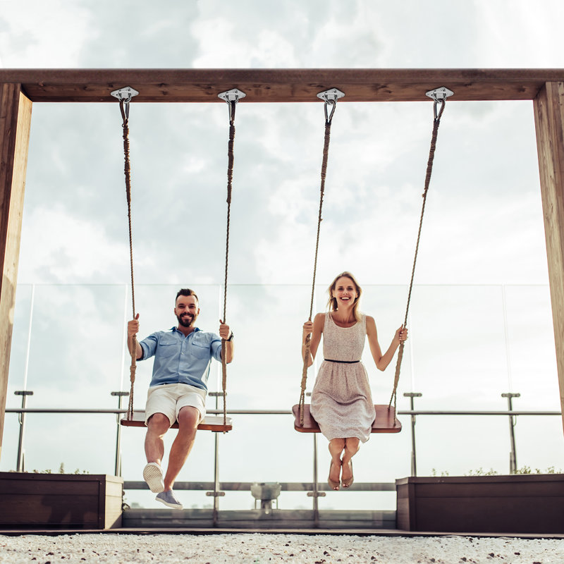 SereneLife Metal DIY Swing Set Kit